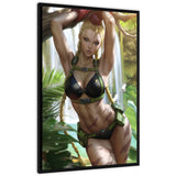 CAMMY SWIMSUIT 24x36 FRAMED CANVAS PRINT