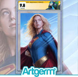 SUPERMAN #39 CVR E STANLEY ARTGERM LAU SUPERGIRL MOVIE CARD STOCK VAR CGC SS 9.8