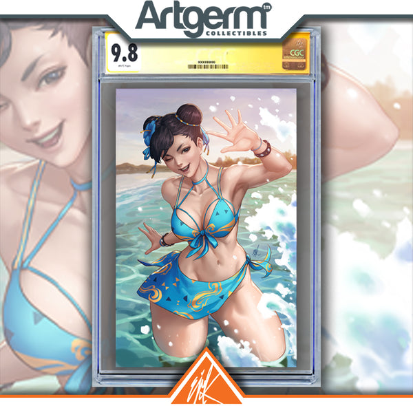 2023 STREET FIGHTER SWIMSUIT SPECIAL 1 EJIKURE BLUE SWIMSUIT CHUN-LI PUREart VARIANT CGC SS 9.8