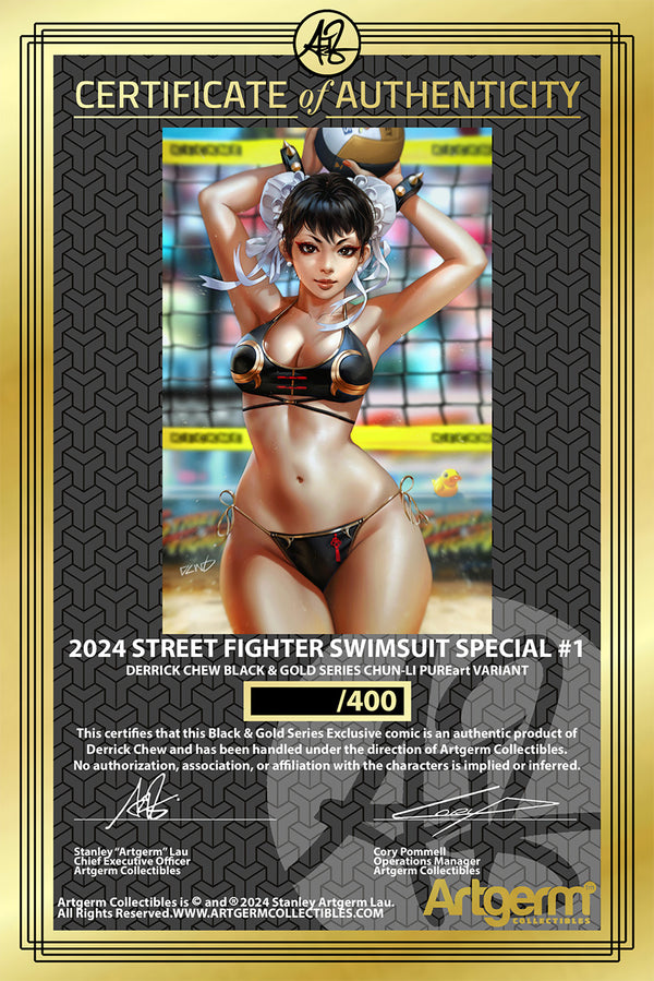 2024 STREET FIGHTER & FRIENDS SWIMSUIT SPECIAL #1 CHUN-LI BLACK & GOLD EXCLUSIVE