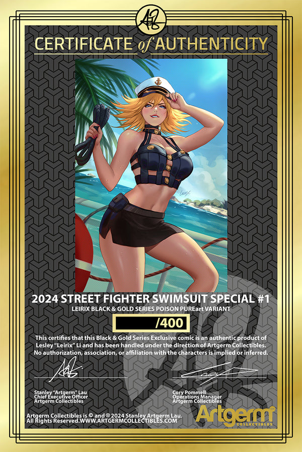2024 STREET FIGHTER & FRIENDS SWIMSUIT SPECIAL #1 POISON BLACK & GOLD EXCLUSIVE