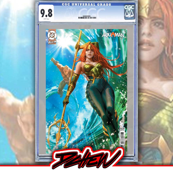 AQUAMAN #10 CVR C DERRICK CHEW CARD STOCK VAR CGC 9.8