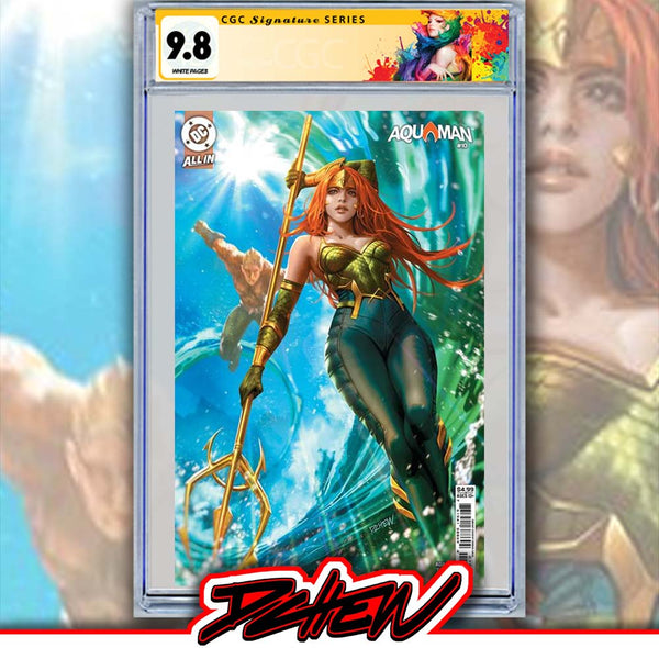 AQUAMAN #10 CVR C DERRICK CHEW CARD STOCK VAR CGC SS 9.8