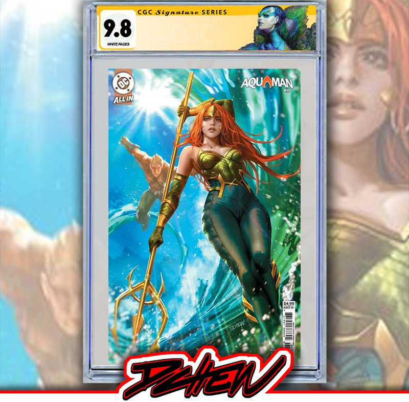 AQUAMAN #10 CVR C DERRICK CHEW CARD STOCK VAR CGC SS 9.8