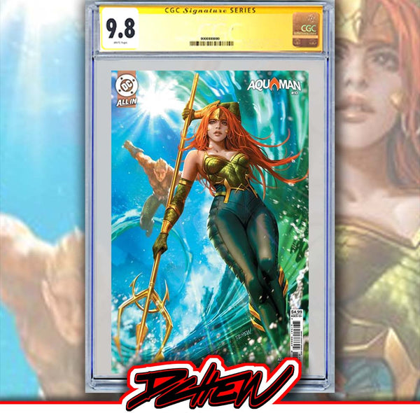 AQUAMAN #10 CVR C DERRICK CHEW CARD STOCK VAR CGC SS 9.8