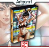 2024 STREET FIGHTER & FRIENDS SWIMSUIT SPECIAL #1 CHUN-LI BLACK & GOLD EXCLUSIVE STORFOLIO BUNDLE