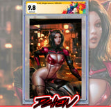 GUN HONEY DOUBLES DOWN #2 ARTGERM COLLECTIBLES EMBOSSED METAL PUREart VARIANT CGC SS 9.8
