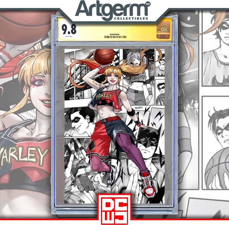 HARLEY QUINN #49 CVR D DERRICK CHEW COURTSIDE CARD STOCK VAR CGC SS 9.8