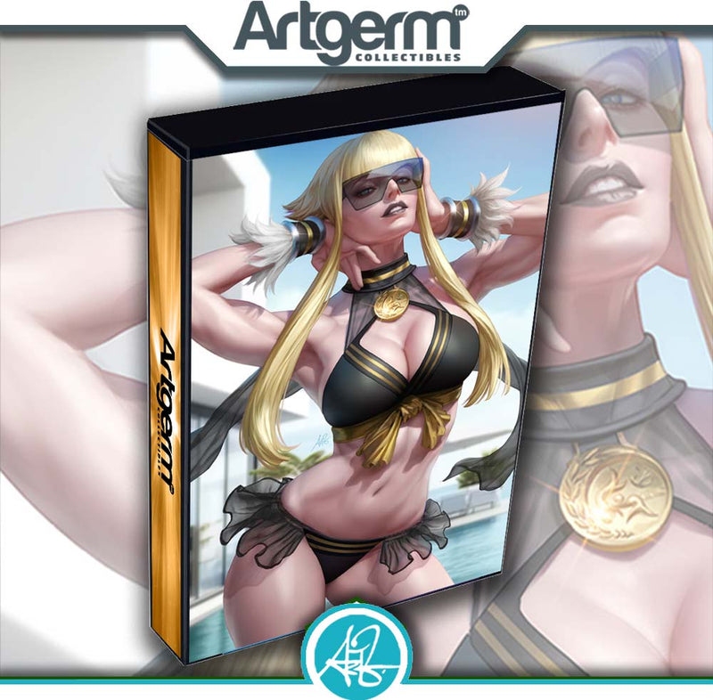 2024 STREET FIGHTER & FRIENDS SWIMSUIT SPECIAL #1 MANON BLACK & GOLD EXCLUSIVE STORFOLIO BUNDLE