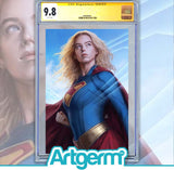 SUPERMAN #39 CVR E STANLEY ARTGERM LAU SUPERGIRL MOVIE CARD STOCK VAR CGC SS 9.8