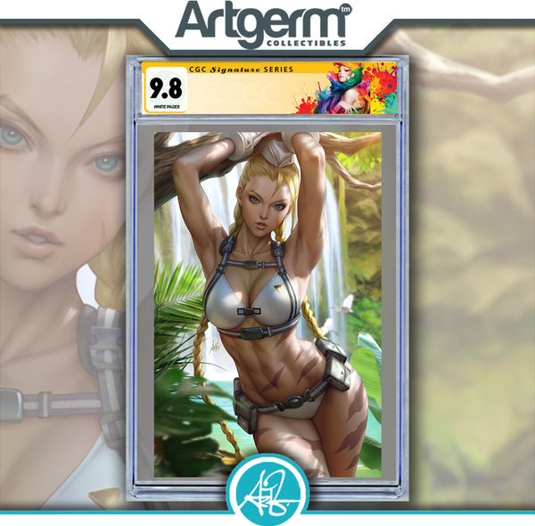 2023 STREET FIGHTER SWIMSUIT SPECIAL 1 ARTGERM WHITE SWIMSUIT CAMMY PUREart VARIANT CGC SS 9.8